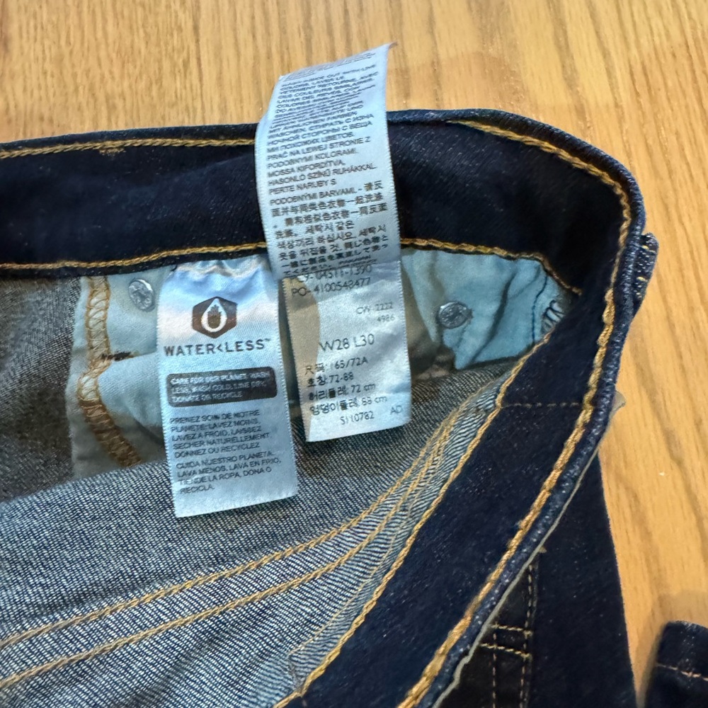 Levi's 511 Blue Straight Jeans Classic Denim - 28x30 - Picture 5 of 5